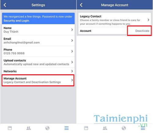 xoa tai khoan facebook tren iphone