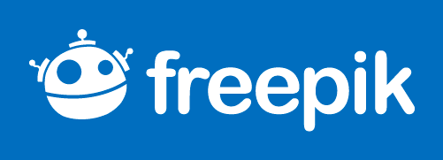 Logo Freepik Blue Negative