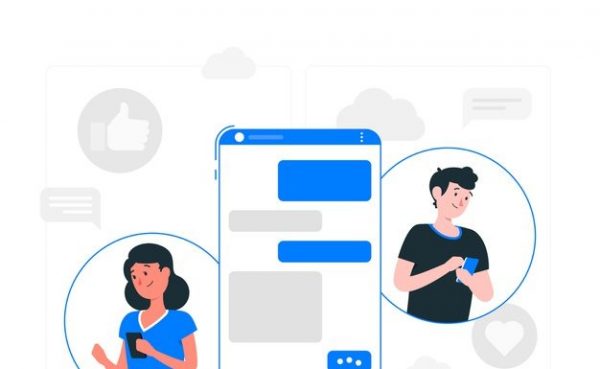 Messenger concept illustration Free Vector
